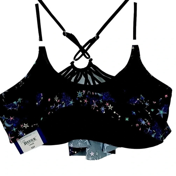 NEW Arizona Jean Company Star & Half Moon Print Swimsuit Top Size Large - Picture 2 of 5